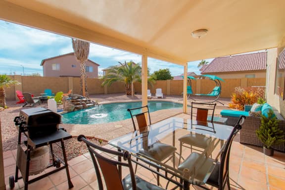 Heated Pool King Bed Firepit Work Station - Image 1